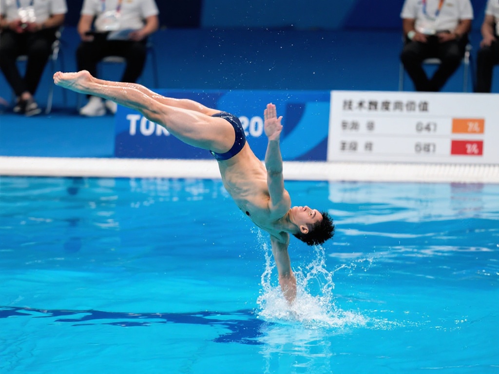 选手的动作评分由技术难度分值与完成度评分